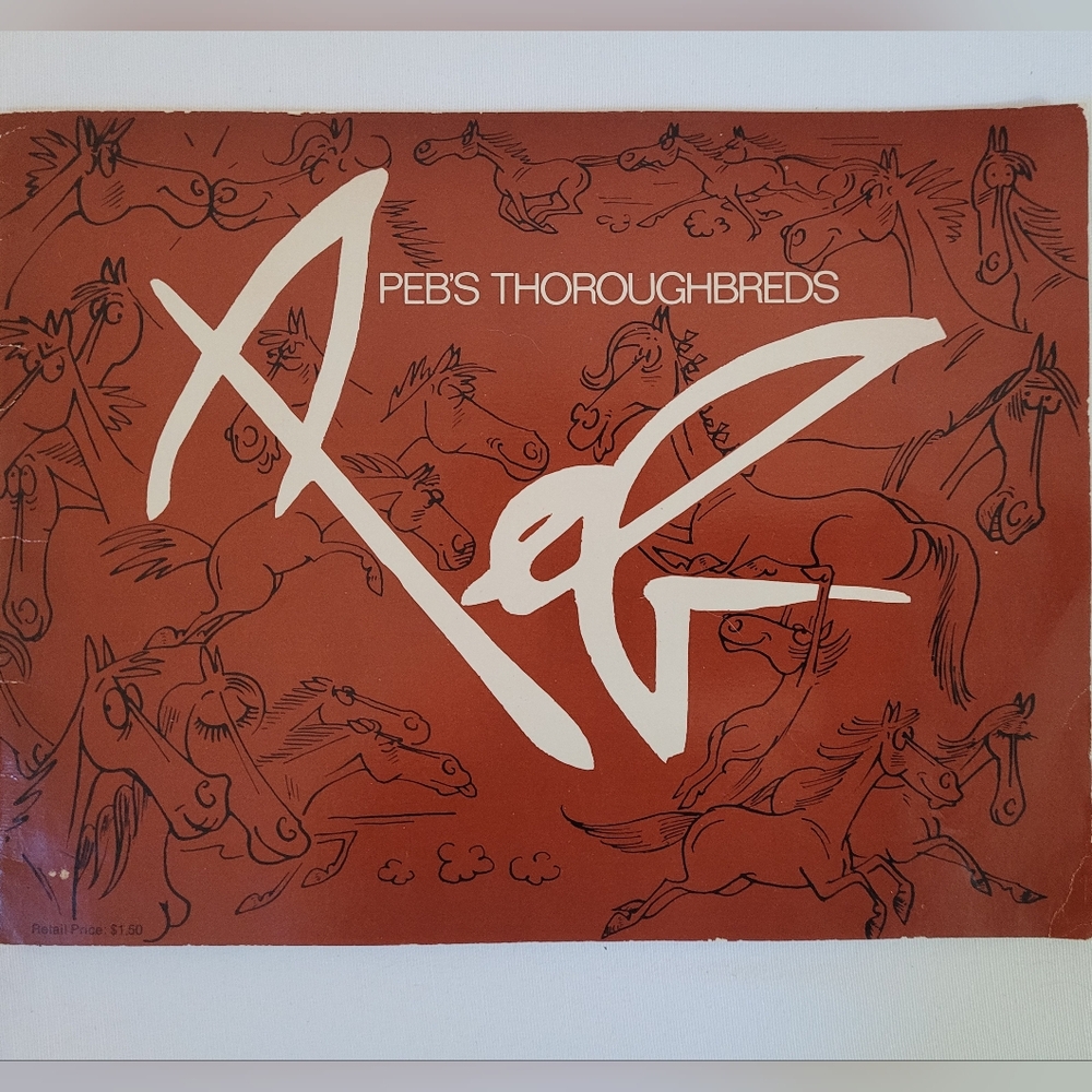 Pierre Bellocq Vintage 1979 Peb's Thoroughbreds Coloring Book